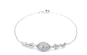 Michael Trio Cauldre Diamond Bracelet in 18K White Gold