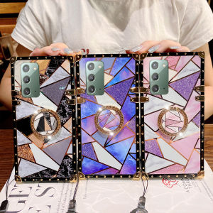 Luxury plated finger ring holder Fashion patchwork glitter casing For iPhone 14 11 12 13 Pro Max mini Plus Anti-shock phone cases Anti-drop and anti-collision protective case