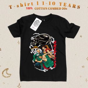 Baju anak Kaos one piece monkey D luffy gear 5 dan roronoa zoro anak laki laki usia 1-10 tahun DTF
