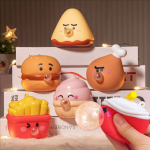 YESPERY Cute Food Series Spitting Bubbles Squishy Squeeze Toys Anxiety Stress Relief Sensory Antistress Toys Kids Gifts