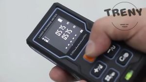 TRENY Upgraded Laser Distance Meter Digital Measurer Rangefinder Electronic Angle Measuring Tape Ruler Tool Measurement