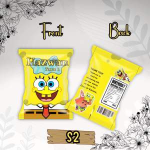 Chip bag murah chip bag spongebob chip bag birthday chip bag goodies murah happy birthday sopngebob birthday
