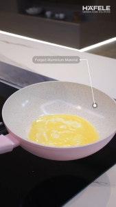 Hafele Frieda Pink Wok Pan dengan Penutup Kaca - Wajan Dapur  Anti Lengket  Kitchenware