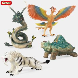Đồ Chơi Mô Hình Thực Tế Myths Four Divine Beasts Series Dragon White Tiger Phoenix Tortoise Đồ Chơi Tĩnh Vật Mô Hình Cho Trẻ Em
