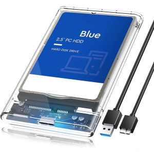 Congdi | 2.5 Inch External Hard Drive EnclosureSATA to USB 3.1 Tool-Free Clear for 2.5 Inch SSD & HDD 9.5mm 7mm External Hard Drive Case