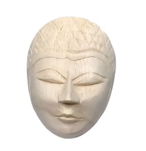 sepasang topeng merak -panji putihan media lukis dan pajangan