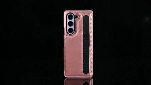 szhaiyu | Premium Smooth Leather Wallet Phone Case For Samsung Galaxy Z Fold 4 5 6 7 8 Ultra Pen Slot Flip Kickstand Shockproof Cover