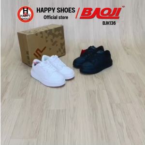 [🥇บาโอจิแท้100%🔢ไซส์33-37🆓ฟรี...ถุงเท้า 1 คู่] BAOJI รุ่น BJK136 รองเท้าผ้าใบเด็ก รองเท้ากีฬาเด็ก รองเท้าวิ่งเด็ก สวย นุ่มเบา สบายเท้า