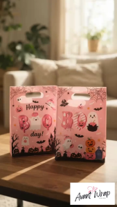 (50 PCS) HH12019 Halloween Trick or Treat Bag Gift 16x25 CM Loot Bags Wrapping Party Favor Gift Bag