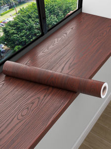 Hanyi Home Decor Holographic Wood Grain Sticker Self Adhesive Thickened Retro Style Wall Decor Sticker for Desktop Furniture