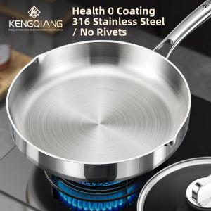 RONGCHUAN | Non-Stick 316 Stainless Steel Frying Pan