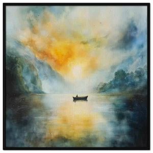 Tranh phong cảnh sơn thủy hữu tình biển màu nước. Tranh treo tường dán tường canvas CGI-1817
