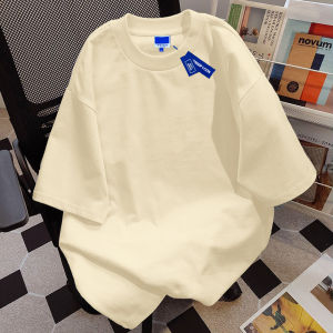 Wassup American Design Short Sleeve Cotton T-Shirt Mens Loose Fit Summer Trendy Brand Heavyweight Pure Cotton Top