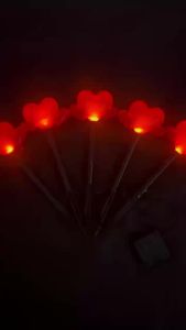 other | 5Pcs/Set Valentines Day Heart Pathway Lights Solar Powered Bear Love Garden Lights For Patio Holiday Party Decoration N017