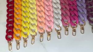 18in/45.7cm Acrylic Chunky Chain Shoulder Straps for Womens Handbags Purse Bag Acrylic Chain Straps