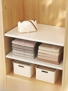 Expandable Carbon Steel Shelf for Closet And Cabinet Multi-Functional Storage Organizer No Drilling Required Wall-Mounted Design