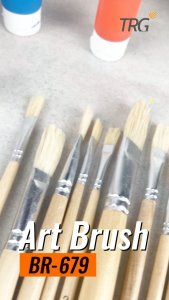 TRG Kuas Lukis Cat Air Minyak Akrilik Poster BR-679 No. 1 2 3 4 5 6 7 8 9 10 11 12 - Watercolor Acrylic Paint Art Brush Flat Type TRG