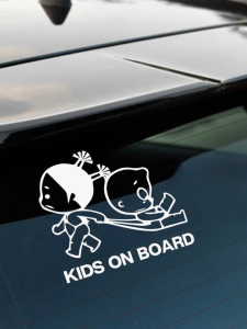 Baby in Car Stickers Car Glass Window Decorations Vinyl Stickers Waterproof