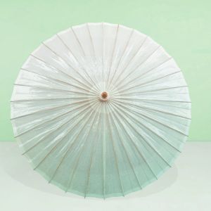 Handmade Gradient Oil Paper Umbrella Traditional Artistic Dance Prop Sunny Rainproof Classic Hanfu Qipao Style Blue Green Color