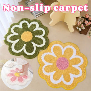 Flower Shaped Carpet Rug Girl Floor Mat Dresser Creative Soft Cute Skin Friendly Rug Hoom Decor