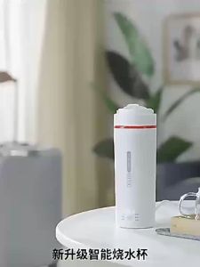SG [READY STOCK] 500ML Portable Electric Kettles Travel Kettle Thermal Cup Tea Coffee Travel Boil Water 304 Stainless Steel LCD Display Temperature Control