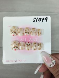 (FREE TOOLKIT) 10 PCS PRESS ON NAILS. HANDMADE NAILS SIZE S