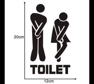 WC Toilet Entrance Sign Door Stickers For Public Place Home Decoration Creative Pattern Wall Decals Diy Funny Vinyl Mural Art