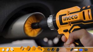 INGCO แปรงขัดอเนกประสงค์แบบหัวกลม  แกน 1/4 นิ้ว Hex รุ่น WCBM1360 ( Medium bristle brush )