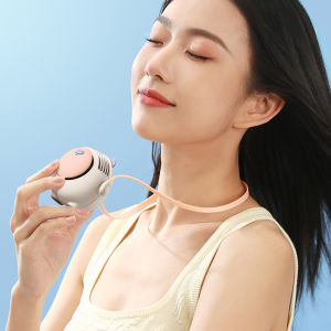 Cute Mini Portable Cooler Fan 900mAh Cartoon Robot Summer Cooling Fans 3-speed Adjustable Rechargeable Hanging Neck Fan