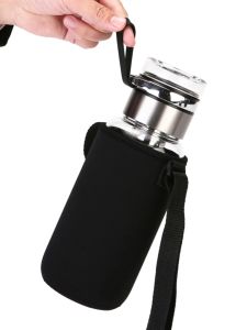 แก้วน้ำพกพาสำหรับเดินทาง แก้วชงชา กงฟู แยกน้ำชาและกากชา ขวดน้ำสำหรับชงชา ใช้ในออฟฟิศหรือกลางแจ้ง ทำจากแก้วบอโรซิลิเกตคุณภาพสูง ไม่เก็บความร้อน