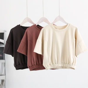 เสื้อยืดแขนสั้นผ้าโมดอลลูกไม้เนื้อนุ่มสบาย สไตล์สปอร์ตฟิตเนส เสื้อคอกลมคอวี ทรงหลวม ความยาวปกติ ฤดูร้อน 2023