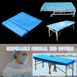 80x200/90x220cm Disposable Medical Non-woven Fabric Bed Cover Thickened Bed Sheet Blue Independent Sheet for Beauty Salon