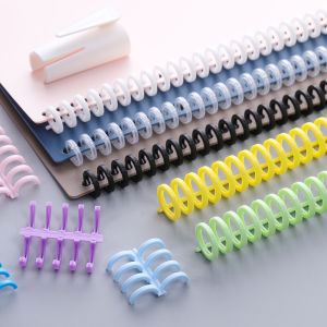 10pcs Plastic 30-Hole Loose Leaf Binders Ring Binding Spines Combs 85 Sheets Capacity for DIY Paper Notebook Album