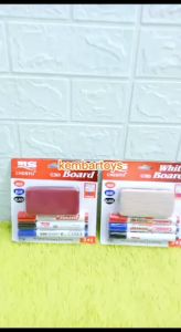 C-802 PAKET HEMAT 4in1 Penghapus papan tulis White Board dan 3 spidol Warna
