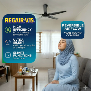 🔥HOT SALE🔥INOVO V15 40/54“ DC Motor Ceiling Fan 5Blade 9500CFM 16Speed Remote Control 5-Year Warranty