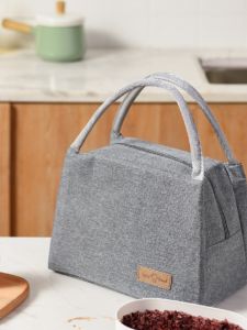 กระเป๋าใส่ข้าวแบบมีซิปสำหรับใส่ข้าวมื้อเช้าแบบทนทานต่อการรั่วไหล ขนาดใหญ่ ป้องกันน้ำมัน ทนทานต่อการซักได้ กระเป๋าใส่ข้าวแบบอเนกประสงค์