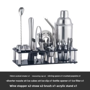 Timemore | Bar Cocktail Set 17 Pieces Stainless Steel Shaker & Accessories