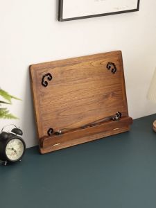 Adjustable Portable Teak Reading Stand Bookshelf Support Document Holder Tablet Holder Koran Stand Cookbook Stand