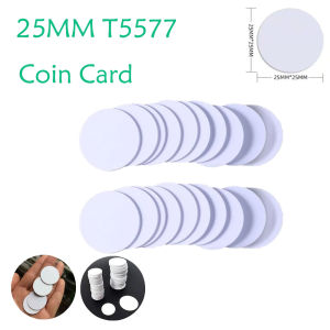 10/20PCS 25MM Rewritable RFID Sticker 125Khz T5577 Clone Tag EM4305 Changeable Token Badge Proximity Key