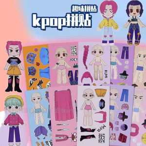 6/24pcs KPop Demon Hunters Cartoon Puzzle DIY Stickers Anime Graffiti Decals Waterproof Decals for Phone Laptop Luggage