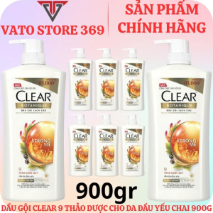 Dầu gội CLEAR 9 thảo dược cho da đầu yếu chai 900g