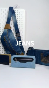 Louis Montini (Jeans Collection) กระเป๋าสตางค์ผ้ายีนส์ กระเป๋า Jean Wallet TTM119