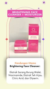 Cantikia Brightening Face Cleanser & Moisturizer 3x Brightening Booster Kulit Cerah Merata Resmi BPOM