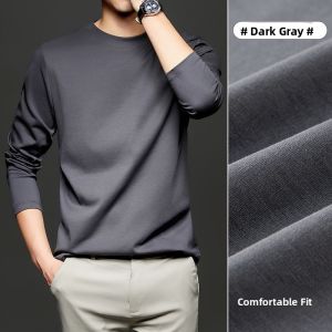 PERDONTOO | Cool Silk Cotton Long Sleeve T-Shirt For Men