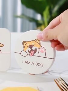 Đế Lót Ly Bằng Đá Diatomite Thấm Hút Nước Hoạt Hình - Miếng Lót Cốc Bằng Gốm Sáng Tạo Dễ Thương