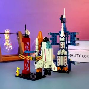 Nano Block Brick rocket Mainan Balok susun pesawat dan rocket