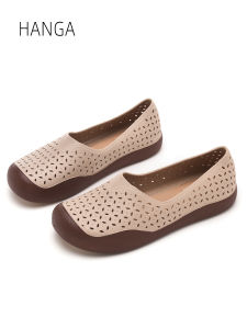 รองเท้าแตะผู้หญิงแบบสวมหัวพื้นนุ่มกันลื่น ทรงหัวแหลม ส้นแบน พื้นรองเท้า EVA ทรงหัวแหลม รองเท้าแตะแบบสวมสบายสำหรับกลางแจ้ง