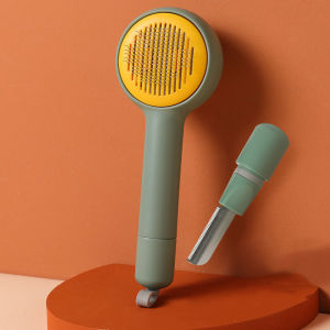 แปรงหวี ผู้หญิง แผ่นหมา กระเป๋าแผ่นเทรน และขนสัตว์เลี้ยง หวีแปรง หวีหมา หวีขน แมว หวีขนหมา ด้ามจับมีแปรงใช้เทรน และปุ่มกดเผื่อผู้หญิงและเทรน