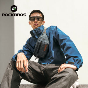 ROCKBROS Waist Bag Fanny Pack 1.5L Light Weight Belt Bag for Men Women 4 in 1 Multifunctional Adjustable Sling Chest Bag Hip Bag with Headphone Hole