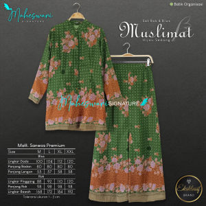 Fatayat NU dan Muslimat Setelan Wanita Bahan Sanwos Model Tunik Rok Span